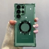 Ốp sạc không dây từ tính mạ sang trọng cho Samsung S25 S24 Ultra S23 FE S22 Plus – Vỏ mềm bảo vệ camera trong suốt 7