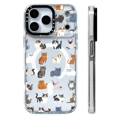 Ốp Sạc Từ IPhone 17 Pro Max Mèo Đáng Yêu Silicone Mềm Suốt Chống Sốc Cản 17