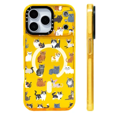 Ốp Sạc Từ IPhone 17 Pro Max Mèo Đáng Yêu Silicone Mềm Suốt Chống Sốc Cản 17