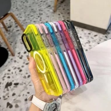 Ốp sạc từ không dây cho iPhone 11-17 Pro Max Bobo Trái Cây Silicone mềm, chống sốc, tương thích màn hình 16PLUS
