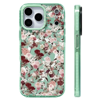 Ốp sạc từ tính không dây hoa vàng tối giản cho iPhone 12‑15, 16‑17 Pro Max/Air – Silicon mềm trong suốt, chống sốc, giảm 20% 6