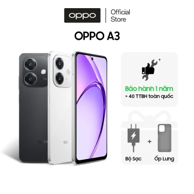 OPPO A3 8GB/128GB - 8GB/256GB Siêu bền, SUPERVOOC, Kháng nước và bụi, Hàng chính hãng - Giá 4.290.000