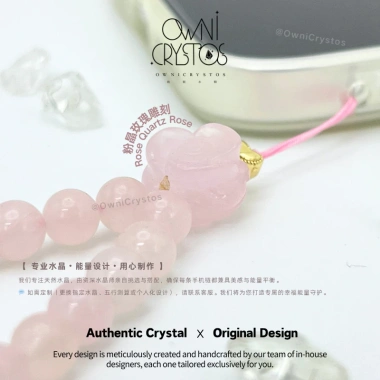 OwniCrystos Móc treo điện thoại thạch anh hồng - Tình duyên, bình an - 499.998đ 7