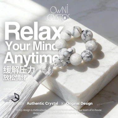 OwniCrystos Ngọc Lam Trắng Giảm Căng Thẳng - Hạt Xoắn Tay Pha Lê Tự Nhiên 499,998₫