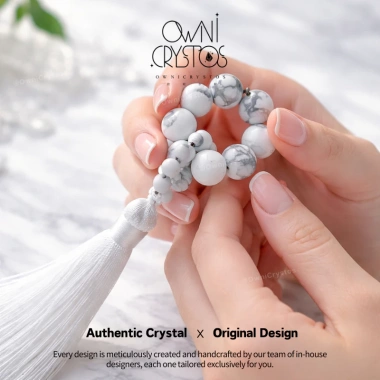 OwniCrystos Ngọc Lam Trắng Giảm Căng Thẳng - Hạt Xoắn Tay Pha Lê Tự Nhiên 499,998₫
