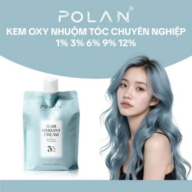 Oxy Trợ Nhuộm POLAN Xanh 1.000ml – Thế Hệ Mới 2.025, Lên Tone Chuẩn, Thơm Dịu, Êm Không Sót Da Đầu – 105k 2