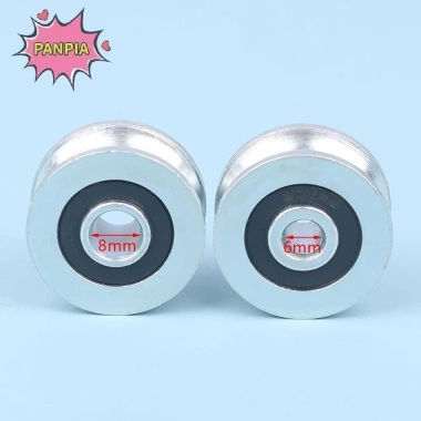 Panpia Bánh xe ròng rọc vòng bi lăn 8x30x14mm - Bánh U, dẫn hướng, chống gỉ, 69.190 VND