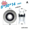 Panpia Bánh xe ròng rọc vòng bi lăn 8x30x14mm - Bánh U, dẫn hướng, chống gỉ, 69.190 VND 9
