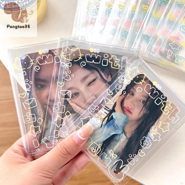 Pengtao35 50 Túi Opp Dễ Thương Graffiti Mèo Con Tự Dính Bảo Vệ Thẻ Photocard Kpop 8