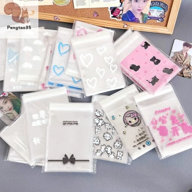 Pengtao35 Photocard Protector 50 cái Star Bowknot - Túi Opp tự dính, bao bì quà tặng, niêm phong COD - Giá chỉ 44.990₫ 5