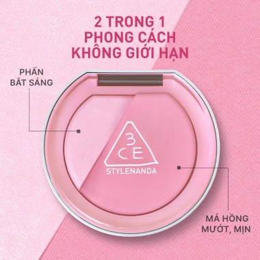 Phấn Má Hồng Bắt Sáng 3CE Blushlighter 9g - Màu Hồng Rạng Rỡ, Giá Ưu Đãi 448k 3 Phấn Má Hồng Bắt Sáng 3CE Blushlighter 9g - Màu Hồng Rạng Rỡ, Giá Ưu Đãi 448k 3