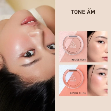 Phấn Má Hồng Bắt Sáng 3CE Blushlighter 9g - Màu Hồng Rạng Rỡ, Giá Ưu Đãi 448k