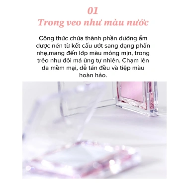 Phấn má hồng LG Makeup Glint 2.4g hạt ngọc trai, mịn màng, mỏng nhẹ Giá 379.000 VND