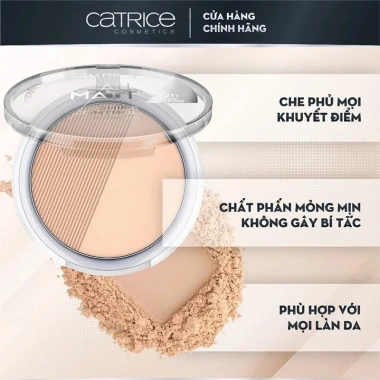 Phấn Nén Kiềm Dầu Catrice All Matt Plus Shine Control 10g - Kiểm Soát Bóng, Da Matte, Giá 162.000₫
