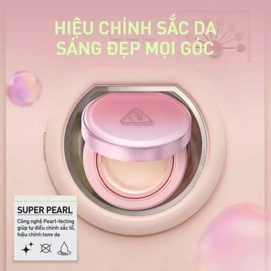 Phấn Nước 3CE Da Sáng Tự Nhiên 11g Mesh Cover Cushion - Che Phủ Mịn, Tự Nhiên