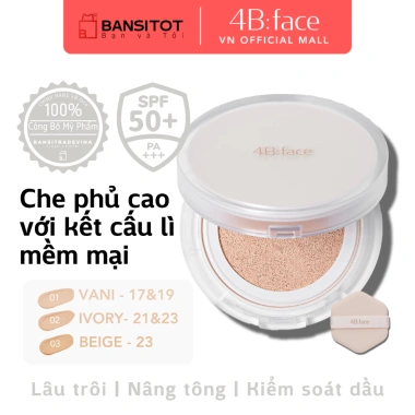 Phấn nước cushion mỏng nhẹ bền màu 4B:face Forever Velvet SPF50+ PA+++ 11g - 279.000đ