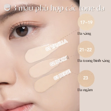 Phấn nước cushion mỏng nhẹ bền màu 4B:face Forever Velvet SPF50+ PA+++ 11g - 279.000đ
