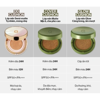 Phấn Nước GLAMRR Q Long Wear DD Cushion SPF50+ PA+++ 13g Giá ưu đãi 449k