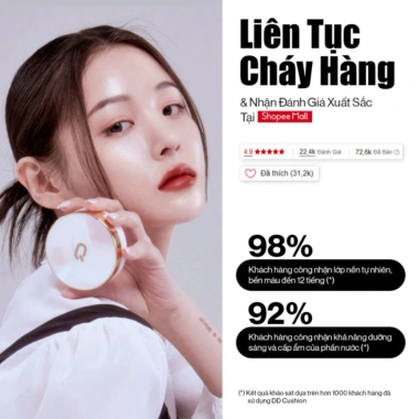 Phấn Nước GLAMRR Q Long Wear DD Cushion SPF50+ PA+++ 13g Giá ưu đãi 449k