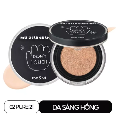 Phấn Nước Romand NU Zero Cushion SPF24 PA++ 15g - Che phủ tự nhiên, 399.000₫