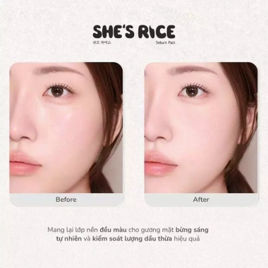 Phấn Phủ Dearmay Dạng Nén Kiềm Dầu She'S Rice Sebum Pact 12g Giá chỉ 213.000đ 6