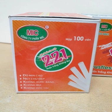 Phấn Trắng Viết Bảng Không Bụi MIC 100 Viên Giá 49k Bám Mực Mạnh Không Lem Dễ Dùng 3