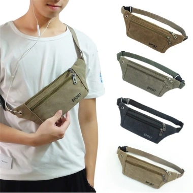 Phideon Túi Đeo Bụng Nam Nữ Chạy Bộ 3 Ngăn Phong Cách Hàn Quốc - Giá 54.000đ