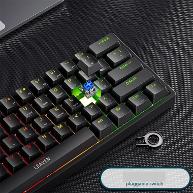 Phím cơ LEAVEN K620 Pro Type‑C tháo rời LED RGB – Giá 380.000₫, giảm từ 478.800₫ 4