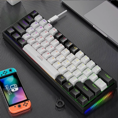 Phím cơ LEAVEN K620 Pro Type‑C tháo rời LED RGB – Giá 380.000₫, giảm từ 478.800₫ 5