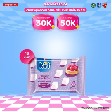 Phô Mai Kiri Vị Mâm Xôi 15C 78g - Mềm Mịn, Ngon Ngon, Giá Ưu Đãi 57.230₫