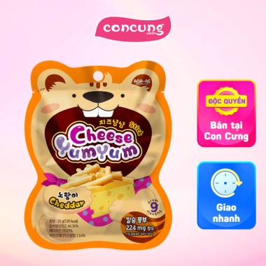 Phô mai sấy YumYum vị Cheddar 20g - Giá ưu đãi 89.000₫ (giảm từ 113.030₫), giòn ngon, tiện lợi 2 Phô mai sấy YumYum vị Cheddar 20g - Giá ưu đãi 89.000₫ (giảm từ 113.030₫), giòn ngon, tiện lợi 2