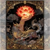 Phong Cách Trung Hoa Dunhuang Bergamot Sen Cross Stitch 2.026 Bộ Thêu DIY Tượng Phật