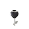 Phụ kiện Jibbitz Charm Hình Trái Tim Đen và Bạc - Giá ưu đãi 225.000 VND