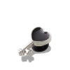 Phụ kiện Jibbitz Charm Hình Trái Tim Đen và Bạc - Giá ưu đãi 225.000 VND 3