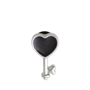 Phụ kiện Jibbitz Charm Hình Trái Tim Đen và Bạc - Giá ưu đãi 225.000 VND 5