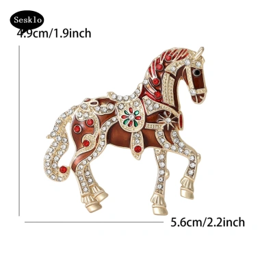 Phụ kiện ngựa hợp kim Trâm cài kim cương giả Lapel Pin cung hoàng đạo 113.300₫ 9