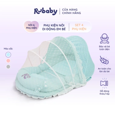 Phụ kiện nôi di động Rubaby - Xinh xắn, tháo lắp nhanh, thoải mái, đa màu, giảm giá 1.032k 3