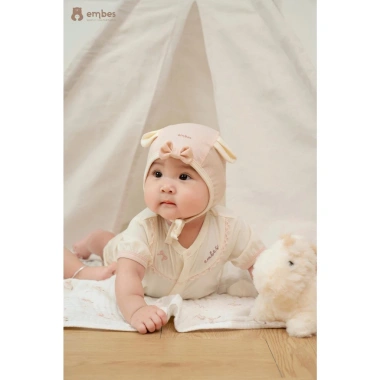Phụ Kiện Sơ Sinh Mũ Buộc Tai Cún Cute Cotton Mềm Mại 0-9 Tháng - Giá 64.350đ 4