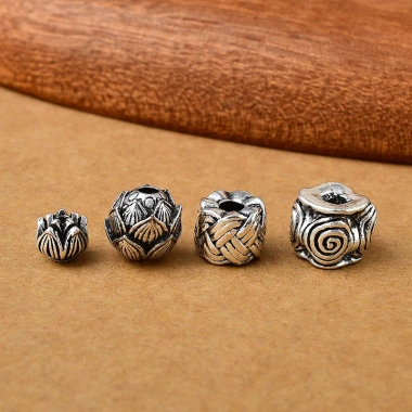 Phụ kiện Spacer DIY Dây bện bạc Thái Lan Retro - Thiết kế vintage, chất liệu bền, giá ưu đãi 22.916 VND