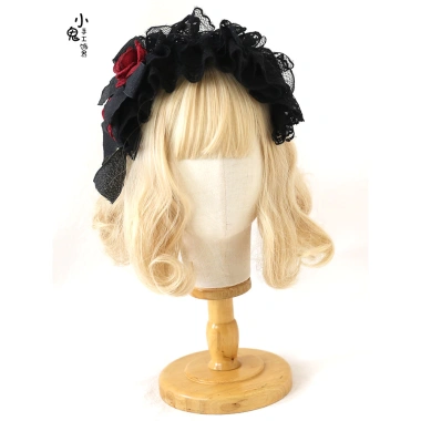 Phụ kiện tóc F & X Lolita ren đỏ đen - Băng đô nơ bướm Goth, giảm còn 379.965đ 4 Phụ kiện tóc F & X Lolita ren đỏ đen - Băng đô nơ bướm Goth, giảm còn 379.965đ 4