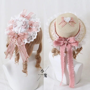 Phụ kiện tóc FX Lolita băng đô nơ hồng khói - Trang trí Mori Girl, vòng tóc KC, hoa hồng đắng, giảm giá 22%