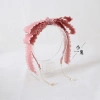 Phụ kiện tóc FX Lolita băng đô nơ hồng khói - Trang trí Mori Girl, vòng tóc KC, hoa hồng đắng, giảm giá 22% 9