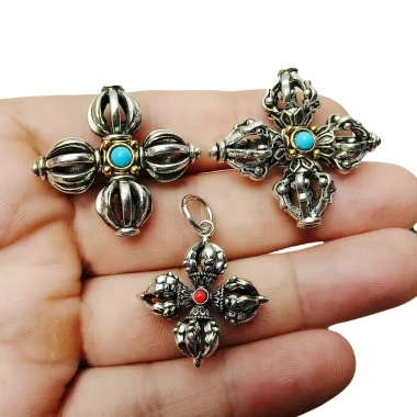 Phụ kiện tự làm Spacer Beads Cross Vajra - DIY trang sức, giảm 23% chỉ 59.256 VND 2