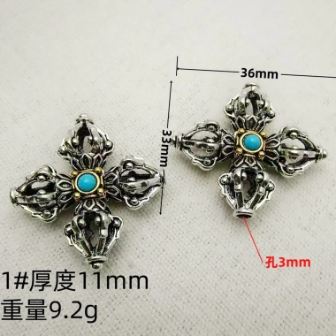 Phụ kiện tự làm Spacer Beads Cross Vajra - DIY trang sức, giảm 23% chỉ 59.256 VND 6