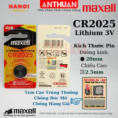 Pin 3V Maxell CR2.032/CR2.025/CR2.016 - Cúc áo cho remote, smartkey, khóa điện tử, máy tính, đồng hồ - Giá chỉ 28.000đ 5