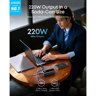 Pin Dự Phòng Anker A110B Prime 20.000mAh 220W - Sạc Nhanh Laptop, Màn Hình LCD, Bảo Hành 18 Tháng Viettel Chính Hãng 2