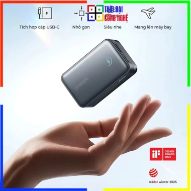 Pin dự phòng Anker Nano A1.638 10.000mAh – Siêu nhẹ 232g, bảo hành 18 tháng, 1 đổi 1