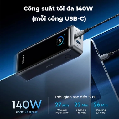 Pin Dự Phòng Anker Prime 26.250mAh 300W A110A Sạc Nhanh Đa Năng BH 18 Tháng 1 Đổi 1 2