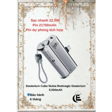 Pin dự phòng Deuterium Cube Nubia Redmagic 5.000mAh - Chính hãng, giảm còn 750.000₫