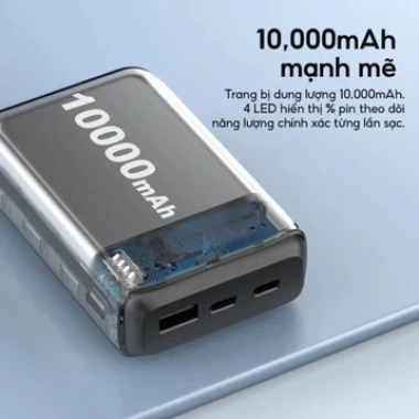 Pin Dự Phòng StarGO X1 Power 10,000mAh – Tích Cáp Type‑C, Sạc Nhanh PD/QC 22.5W, BH 12 Tháng, Giá 517.500₫ 4 Pin Dự Phòng StarGO X1 Power 10,000mAh – Tích Cáp Type‑C, Sạc Nhanh PD/QC 22.5W, BH 12 Tháng, Giá 517.500₫ 4